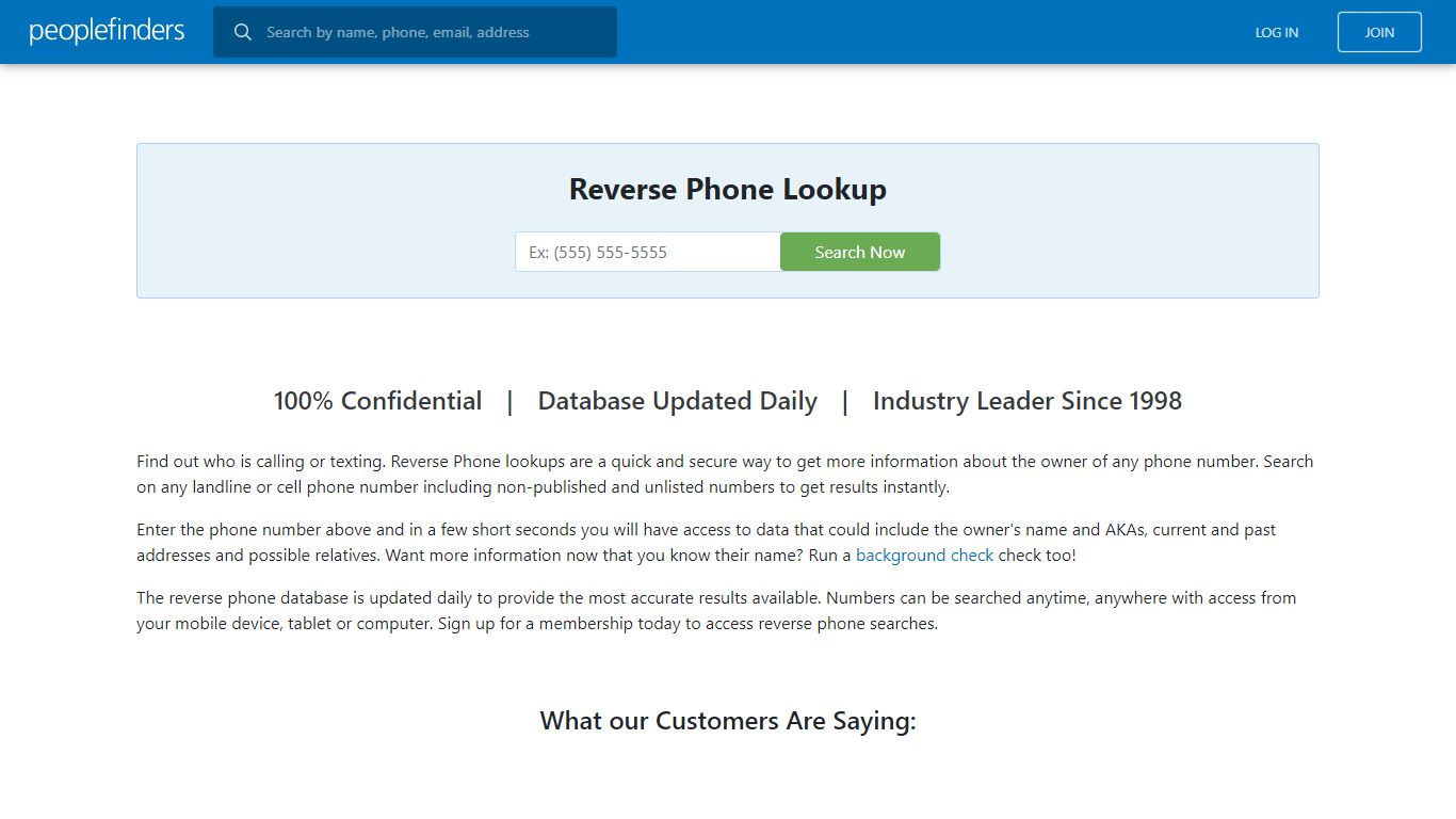 Reverse Phone Lookup, Search Any Phone Number - /peoplefindersinc